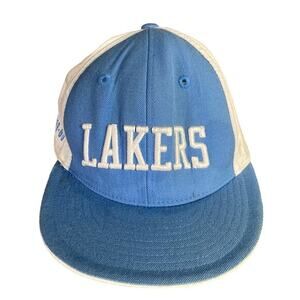 Reebok Los Angeles Lakers NBA Fitted 100% Wool Hat Blue Size 7 3/8 Unisex‎ Adult